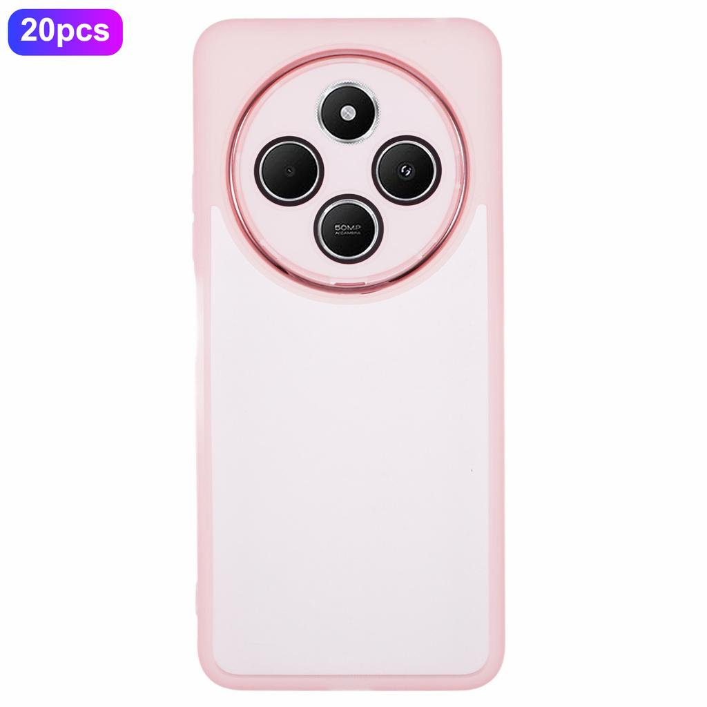 Bulk Purchasing 20Pcs TPU Case for Xiaomi Redmi 14C 4G/14R 5G/Poco C75 4G Electroplated Camera Frame Phone Cover Precise Cutouts
