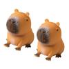 2Pcs Capybara Squeeze Toy Slow Rebound Soft TPR Stress Anxiety Relief Portable Kids Teens Adults Animal Squishes Sensory Fidget Toy