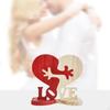 Heart Shaped Wooden Ornaments Love Wood Signs Desktop Tabletop Decorations,Wooden Statue for