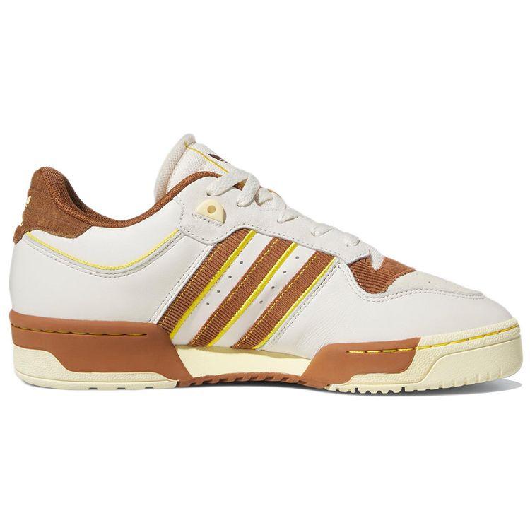 Adidas Rivalry Low 86 Chalk Wild Brown Unisex Sneakers White Chalk-White Hazy-Yellow FZ6317