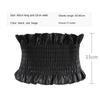 Ultra-wide Shirt Girdle Ladies Simple Wild Lace Elastic Dress Decorative Belt Black and Red Wild Accessories Tide.