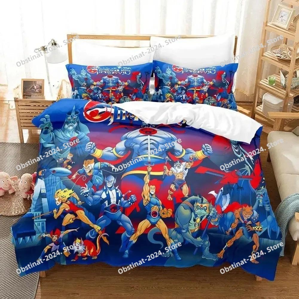 Модный Комплект Постельного Белья Thundercats Односпальный Полуторный Полный Евро-Размер Кинг-Сайз Комплект Для Взрослых Детской Спальни Пододеяльник Комплекты 3D Печать Аниме