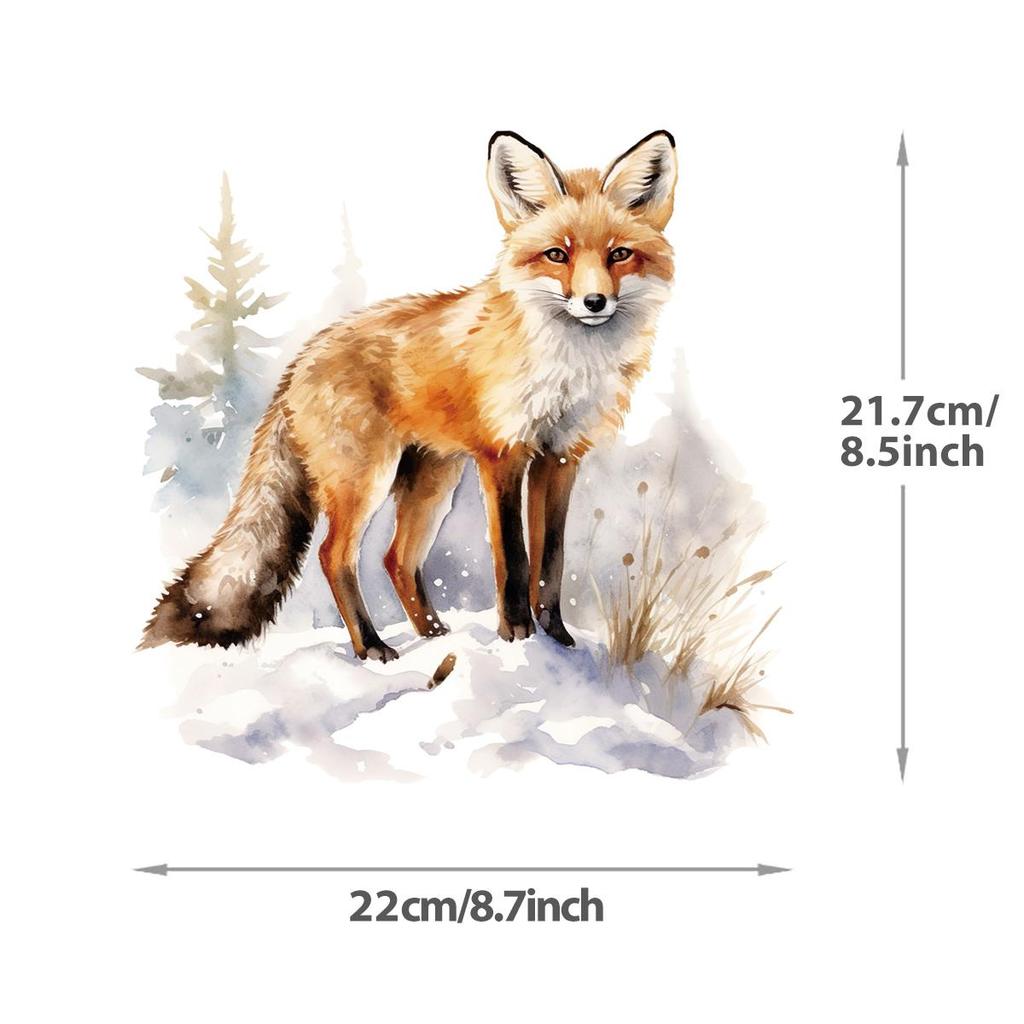 Нашивка с изображением животных, зимняя лиса, крутая термопереводная футболка, толстовки, наклейки для одежды, наклейка «Сделай сам», нашивка с изображением парчей Ropa, простая печать