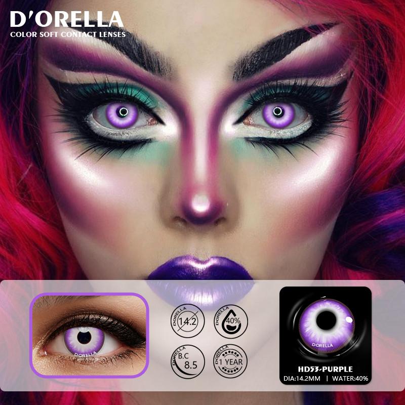 Eyeshare Косплей Фиолетовый Цвет Контактные Линзы для Глаз Синие Линзы Colorcon Аниме Coser Линзы Макияж Глаз Pupilentes
