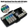 LED Car Audio Stereo Fuse Holder Distribution Fuses Box Block Multi-functional 30A 60A 80Amp for Power Splitting 12V-24V