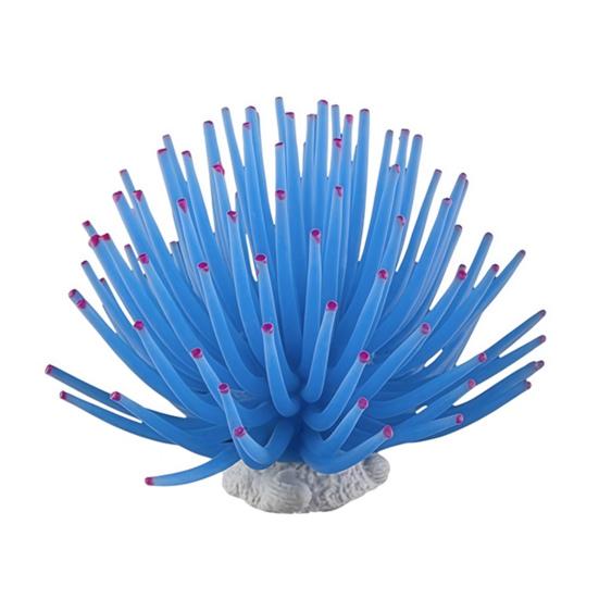 Silicone Sea Anemone Realistic Blue Actinian Fish Tank Flexible Actinia