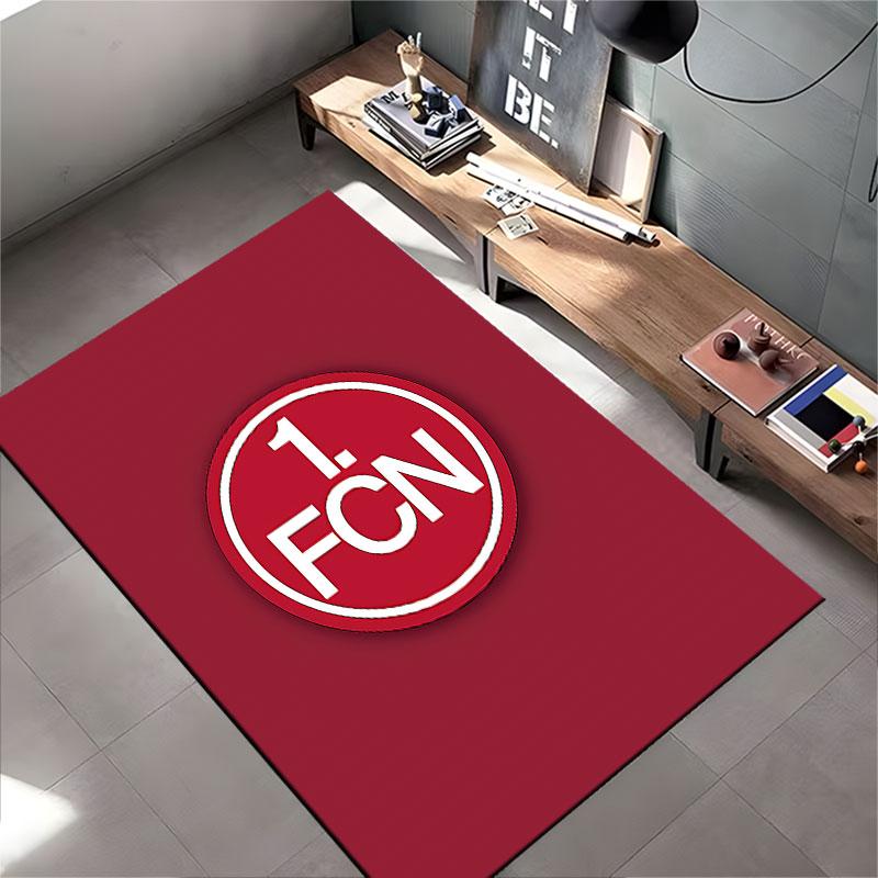 Red Carpet with 1. FCN Logo suitable as a non-slip mat for the living room or bedroom sofa