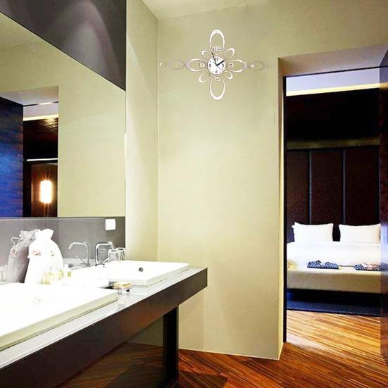 Tenfyer современные большие DIY овальные зеркальные поверхности настенные художественные часы наклейка домашний декор подарок