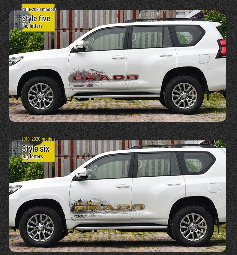 Toyota Prado 10-22 Модели Автомобильная Полоса на Кузов Наклейка на Поясную Линию.