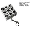 Черная кошка Fidget Keyboard 4/9 клавиш Снятие тревоги Пальцевой кликер Брелок Офис Школа Путешествия Кнопка декомпрессии Сенсорная игрушка Подвеска
