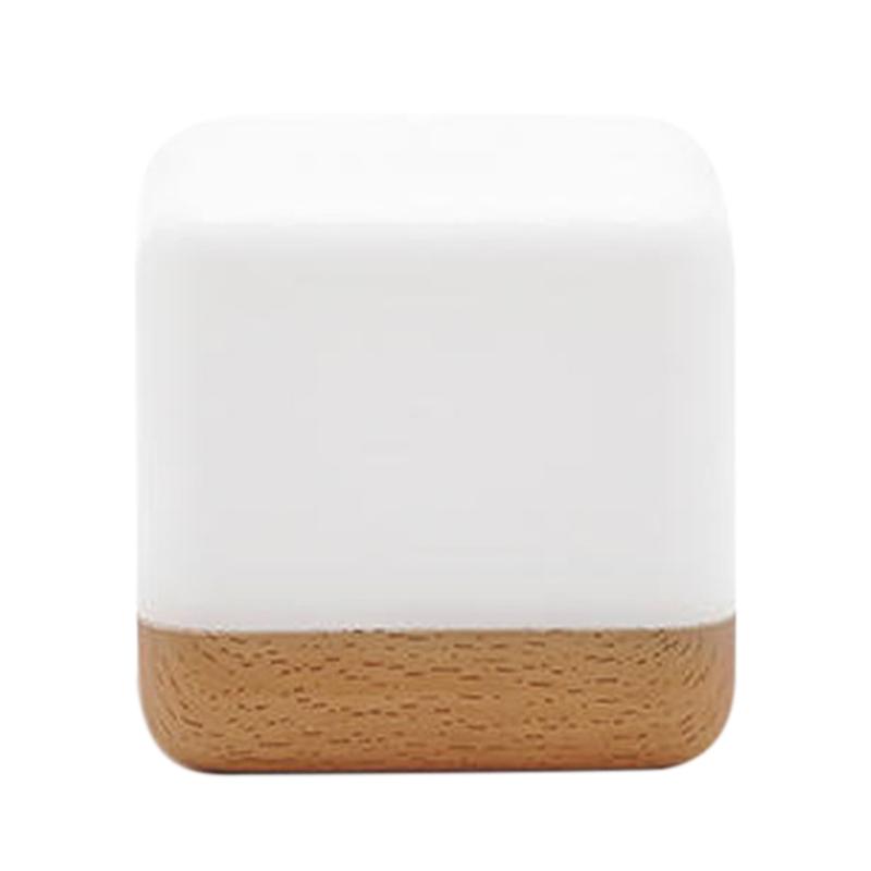 Светодиодный ночник с таймером, USB-перезаряжаемый, квадратный, с перекидным переключателем, регулируемой яркостью, прикроватная настольная лампа с таймером 5/15/30/60 минут