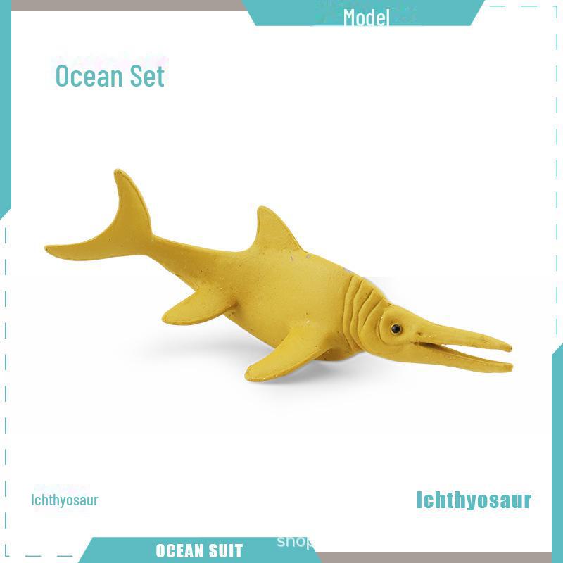 Набор моделей морских животных: Акула, черепаха, дельфин, кит, пингвин, краб и существа морского дна