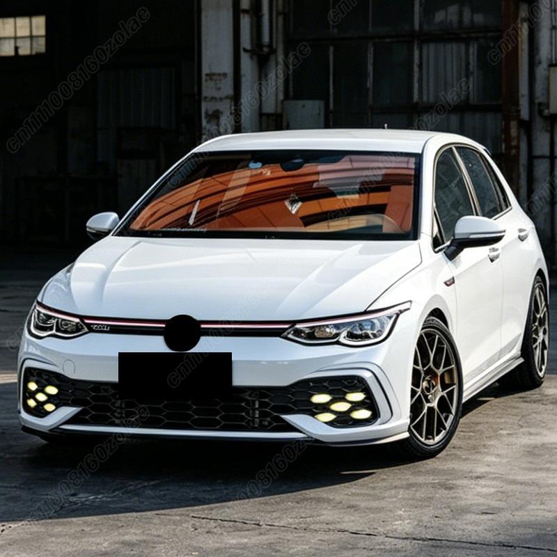 For Volkswagen Golf 8 MK8 GTI R-Line 2021 2022 2023 2024 Automobile Fang Style Front Bumper Air Knife Body Modification Kit