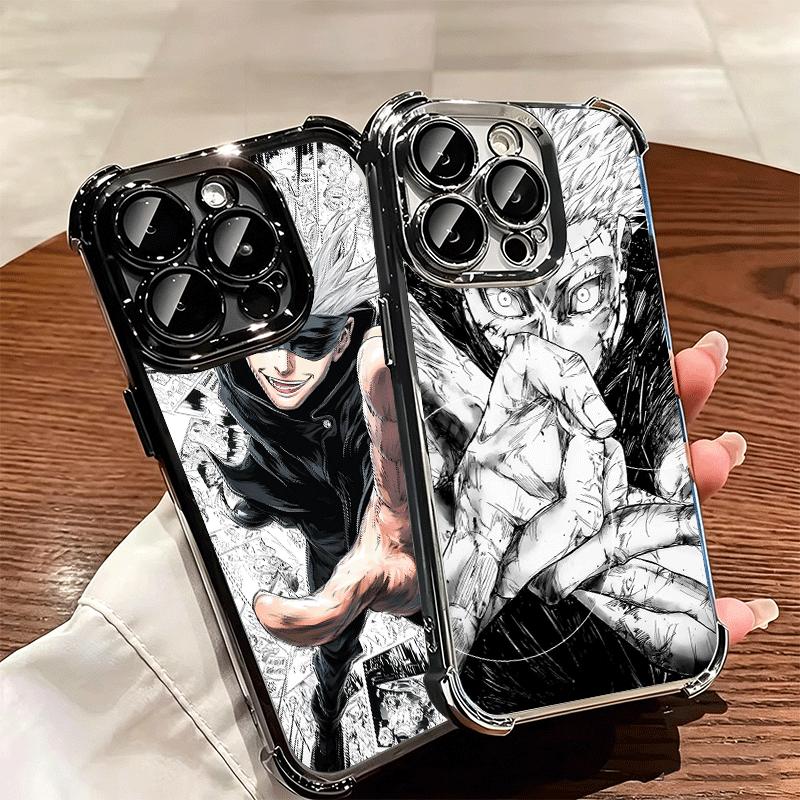 Аниме Годжо Сатору JUJUSU Мягкий чехол для телефона для iPhone 15 16 17 Air 14 Pro Max 16E Plus 13 12 Mini Покрытие Защита от падения Fundas