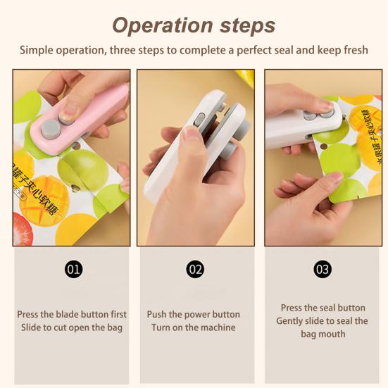 Упаковщик пакетов, мини-путевой портативный перезаряжаемый упаковщик, портативный вакуумный упаковщик пищевых продуктов, машина для запечатывания пакетов для закусок