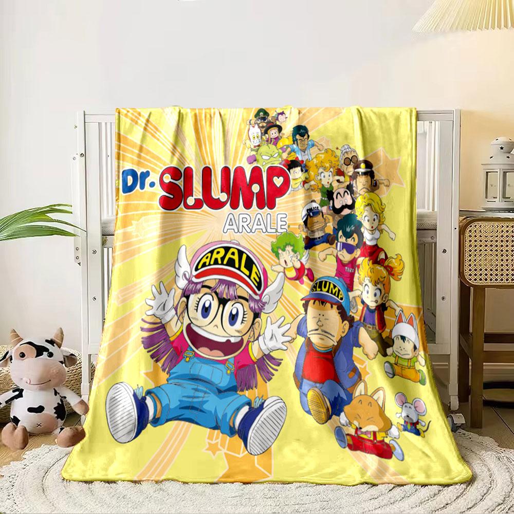 Colorful cartoon characters with vibrant outfits against a yellow backdrop. for all seasons blanket lunch break throw gift