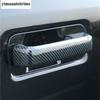Side Door Handle Bowl Frame Decorative Sequ Cover Trim For Ford F-150 / Raptor 2015 -  Chrome / Carbon Fiber Accessories