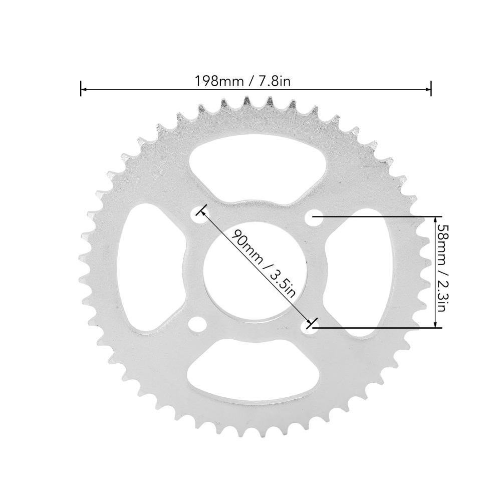 Steel Rear Chain Sprocket 428 48T Sprocket Cog Durable Motorcycle Sprocket ATV Karting DIY