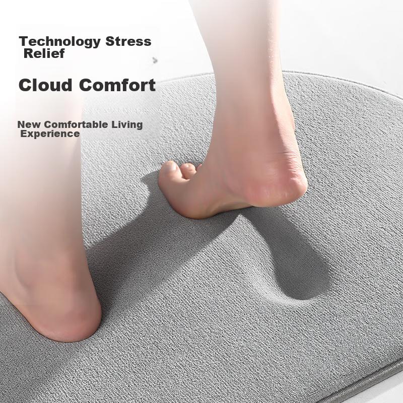 Huaxu Household Bathroom Mat, Bathroom Entrance Absorbent Mat, Toilet Non-Slip Foot Mat, Entrance Quick-Drying Thickened Mat