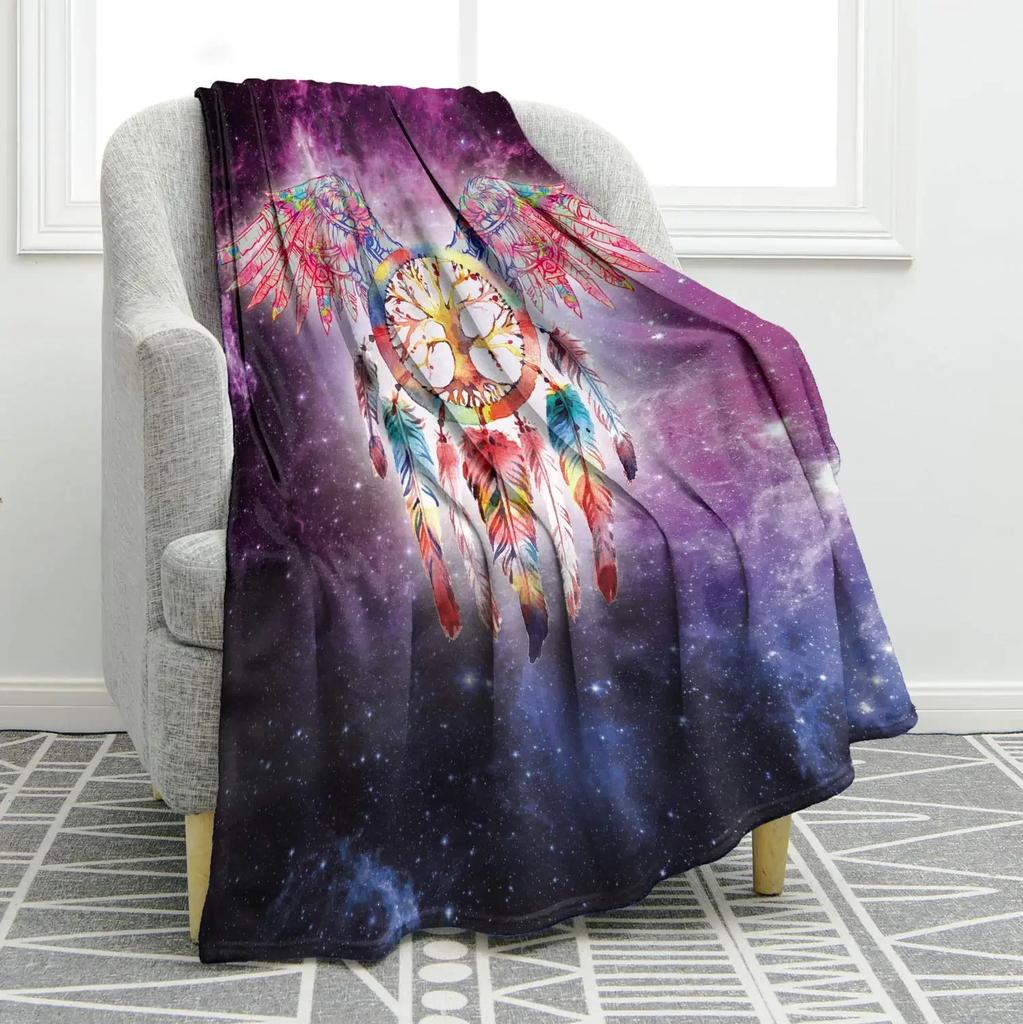 Dream Catcher Throw Blanket Print Blanket Lightweight Fruits Leaves Decorative Blanket Perfect for Couch Sofa King Queen Size