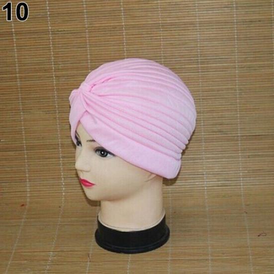 Smart Stretchy Hat Turban Head Wrap Band Chemo Bandana Hijab Pleated Indian