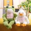 Fitness Muscular Frog Duck Plush Toys Cute Animal Stuffed Dolls Kids Gifts Soft