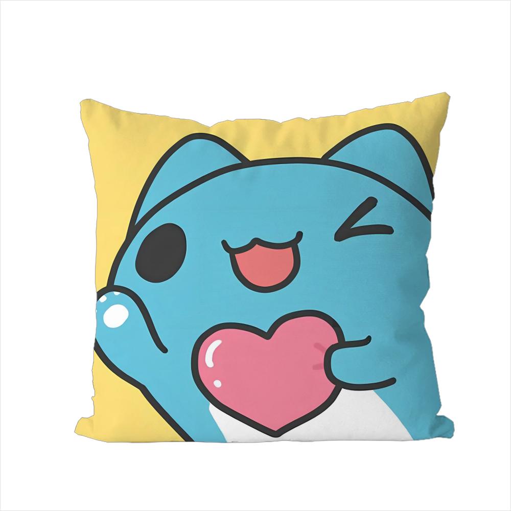 BBugcat Capoo Pillow Case For Car Sofa Decorative Home Doublesided Print Plush Square Throw Pillow Cushion Cover