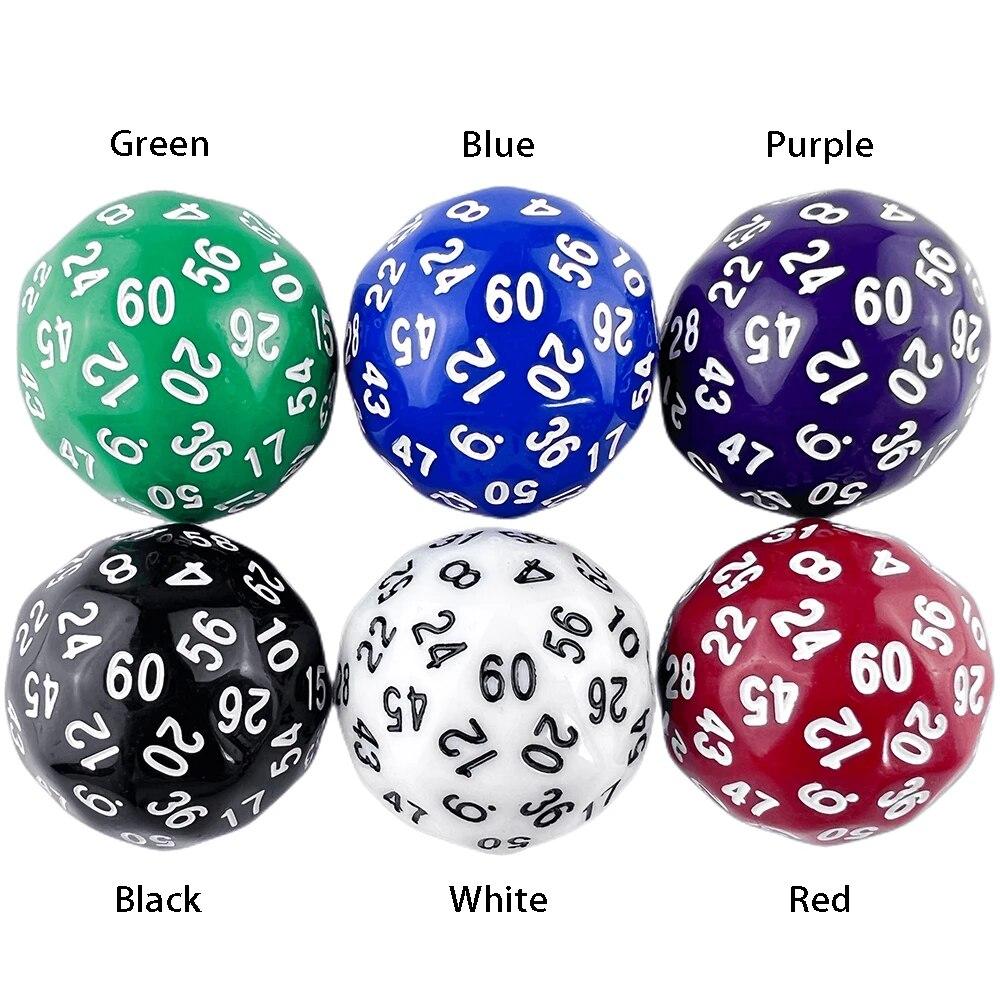D60 игральные кости 1 шт. пластиковый шар для настольных игр настольные игры подарок на день Святого Валентина
