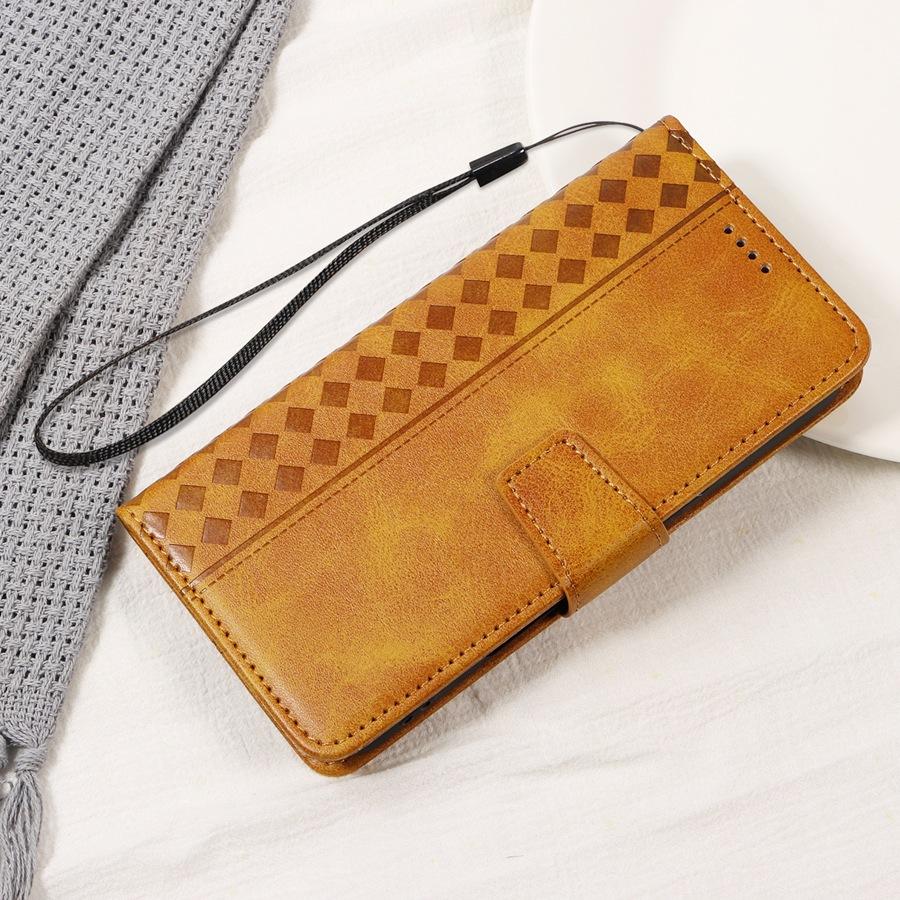 Однотонный Роскошный Тисненый Геометрический Чехол-кошелек для карт для iPhone/Samsung/Xiaomi Магнитная застежка Чехол для телефона Ремешок для руки Флип-крышка