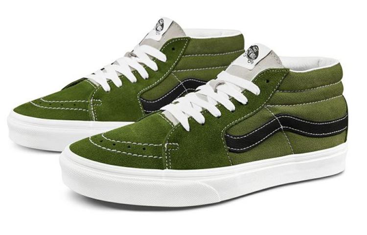 Vans Кеды Sk8 Mid Low Top Унисекс Темно-зеленые VN0A3WM3WZ6