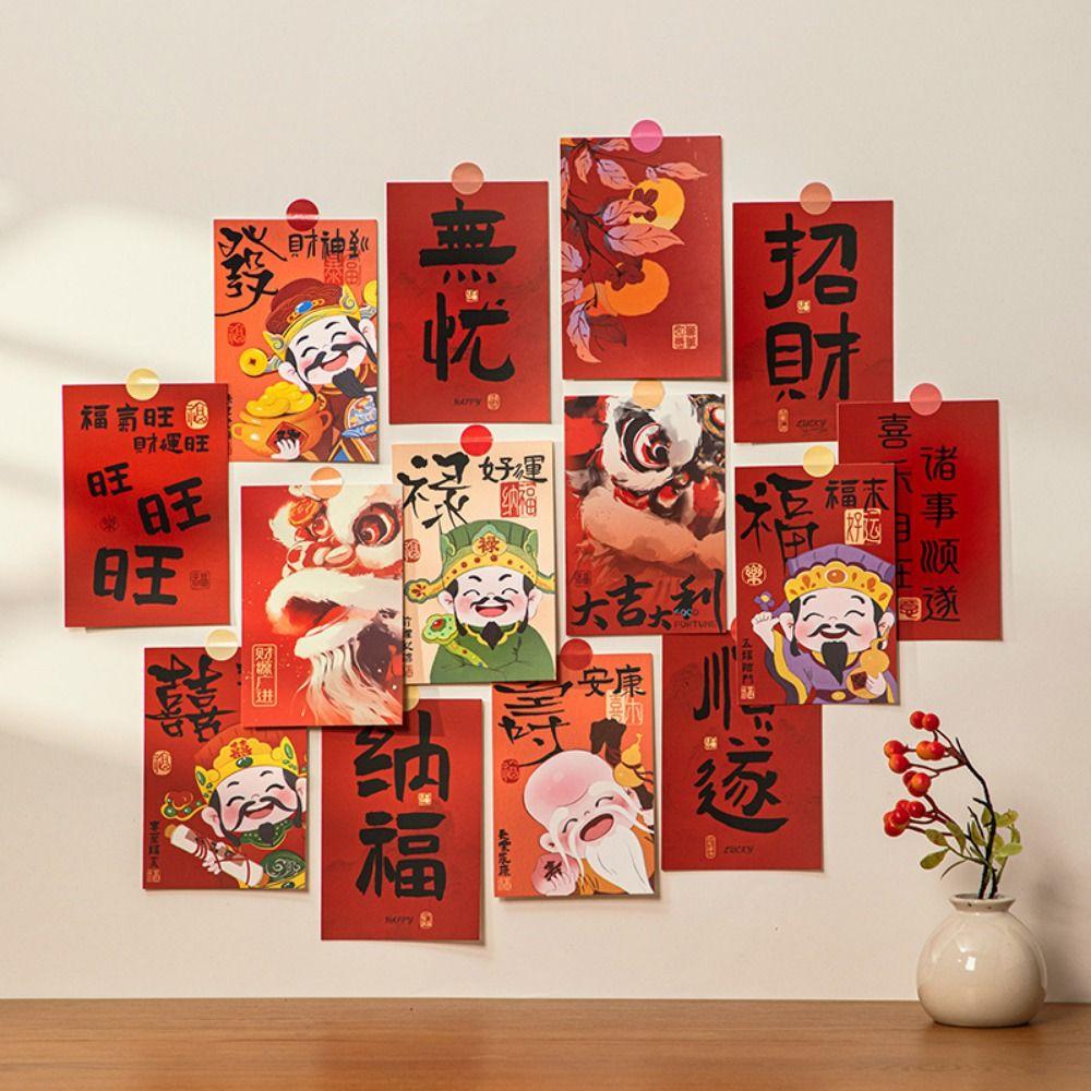 15pcs/set DIY Blessing Words Wall Stickers Cartoon Blessing Greeting Cards  Photo Props