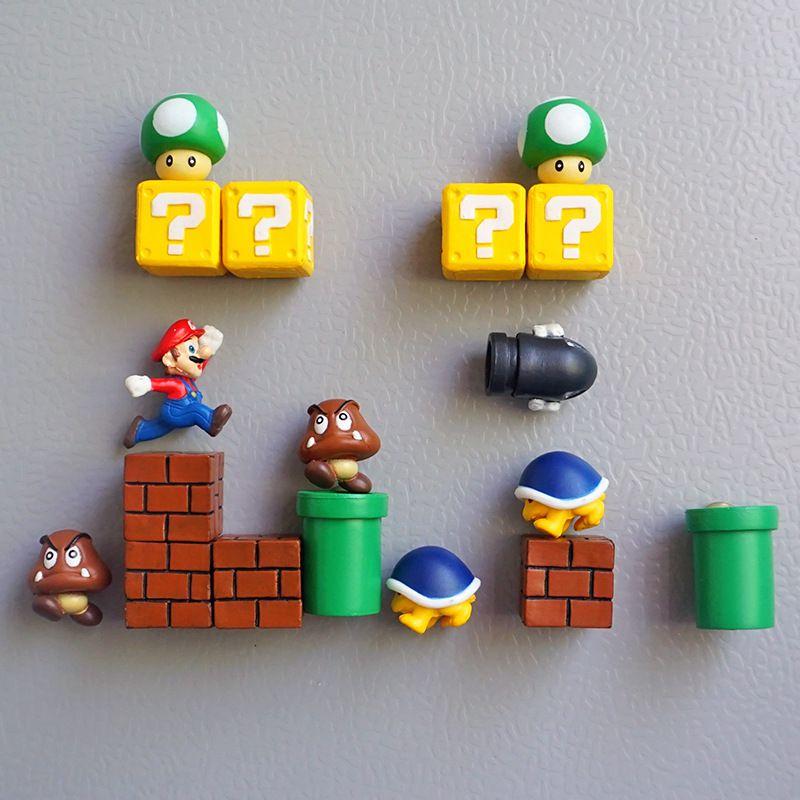 3D Наклейки на холодильник Супер Марио для DIY украшения дома
