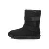 Suede Solid Color Casual Comfortable Mid-Calf Snow Boots Women Snow Boots Black 1137074-BLK