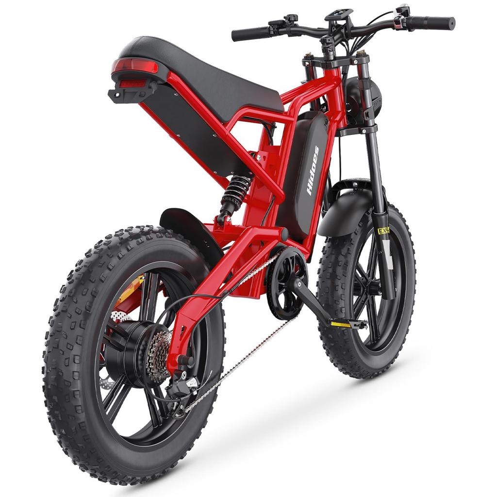 Электровелосипед Hidoes B6 для взрослых 1200 Вт, 20-дюймовый внедорожный горный велосипед с аккумулятором 48 В 15,6 Ач, полная подвеска