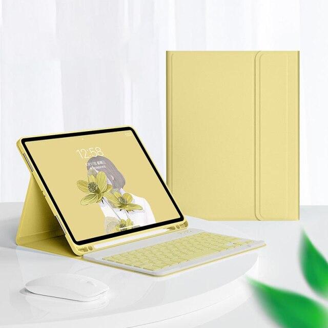 Клавиатура для iPad Pro 12,9, силиконовый флип-чехол с держателем для карандашей, чехол для iPad 12,9 дюймов, 3-й, 4-й, 5-й