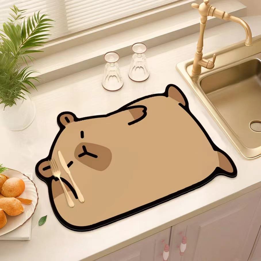 Mat Countertop Drain Mat Diatom Mud Absorbent Mat Table Mat Insulated Coaster Lunch Mat