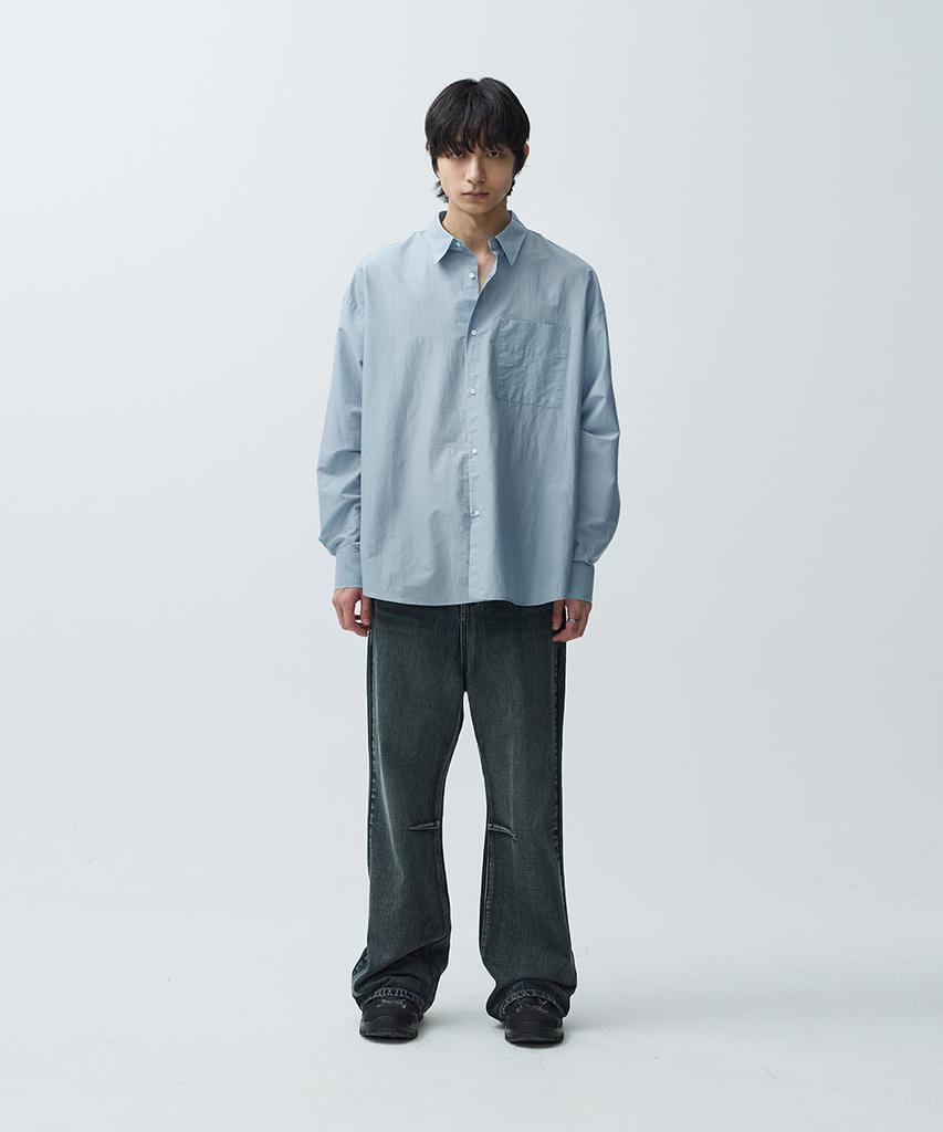 INTEMPOMOOD One-Pocket Solid Loose Shirt: 3 Colors