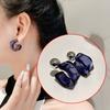 Korea Simple Fashion Acrylic Earrings for Women Trendy White Black Earings French Retro Geometric Transparent Female