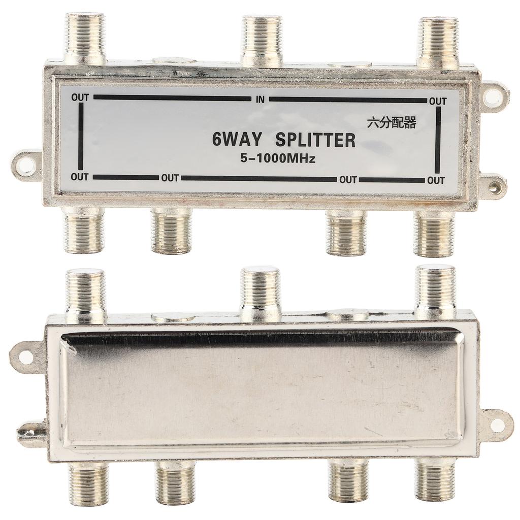 6 Way Coax Cable Splitter 5-1000MHz CATV TV Antenna Coaxial Signal Split