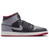 Мужские кроссовки Air Jordan 1 Mid Bred Shadow серо-черные цементно-серые DQ8426-006