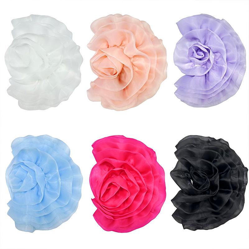 1Pc Manual Personality Clothing Accessories DIY Accessories Irregular Fashion Flower Decoration Three-dimensional Organza