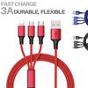 Быстрый USB-кабель для зарядки, универсальное многофункциональное зарядное устройство для сотового телефона 3 в 1