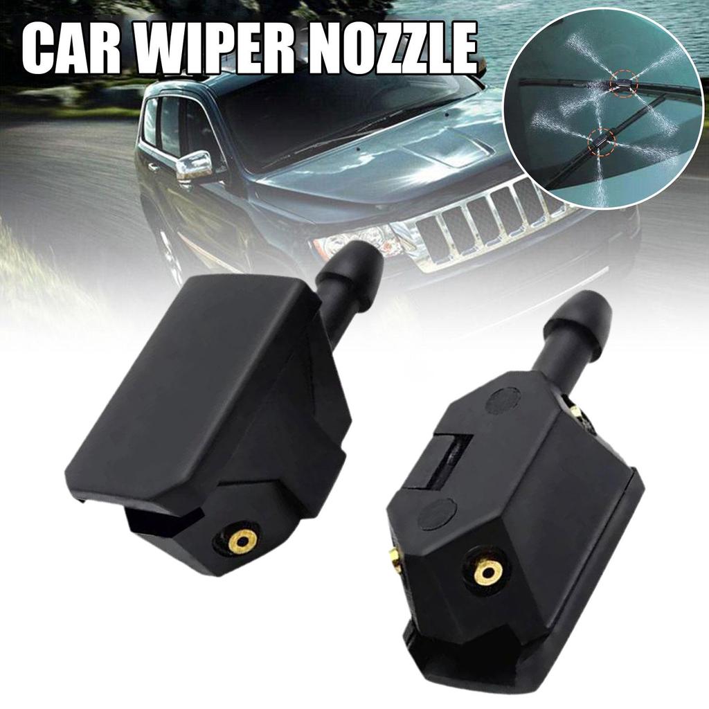 2pcs Car Windscreen Wiper Spray Jets Nozzles Spray Front Nozzle2pcs Water Glass Windshield In N L9A3