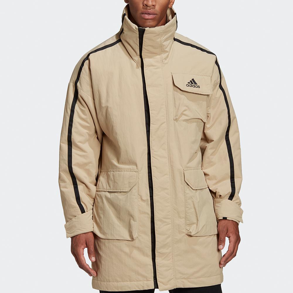 adidas Utilitas Parka Stand Collar Теплая спортивная куртка из хлопка для активного отдыха Зимняя мужская куртка Prairie-Brown FT2463