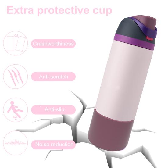 2 шт. силиконовый чехол для фляги Owala 24/32 унции противоскользящий защитный чехол для FreeSip BPA Free можно мыть в посудомоечной машине аксессуары для крышки чашки