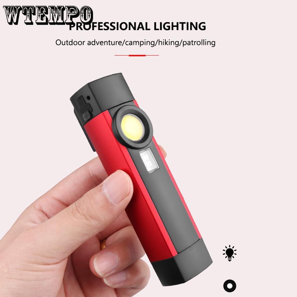 Multifunctional COB Work Light USB Charging Red Light Warning Light LED Flashlight with Magnet Portable Maintenance Lamp