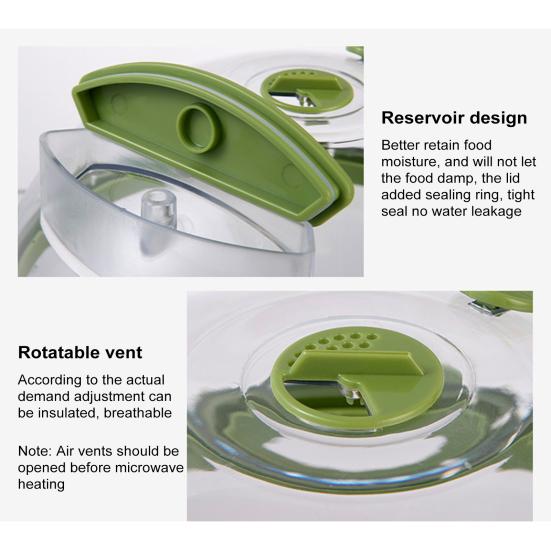 Food Cover with Water Steamer Integrated Handle Splatter Guard Plate Covers Kitchen Gadgets Accessories