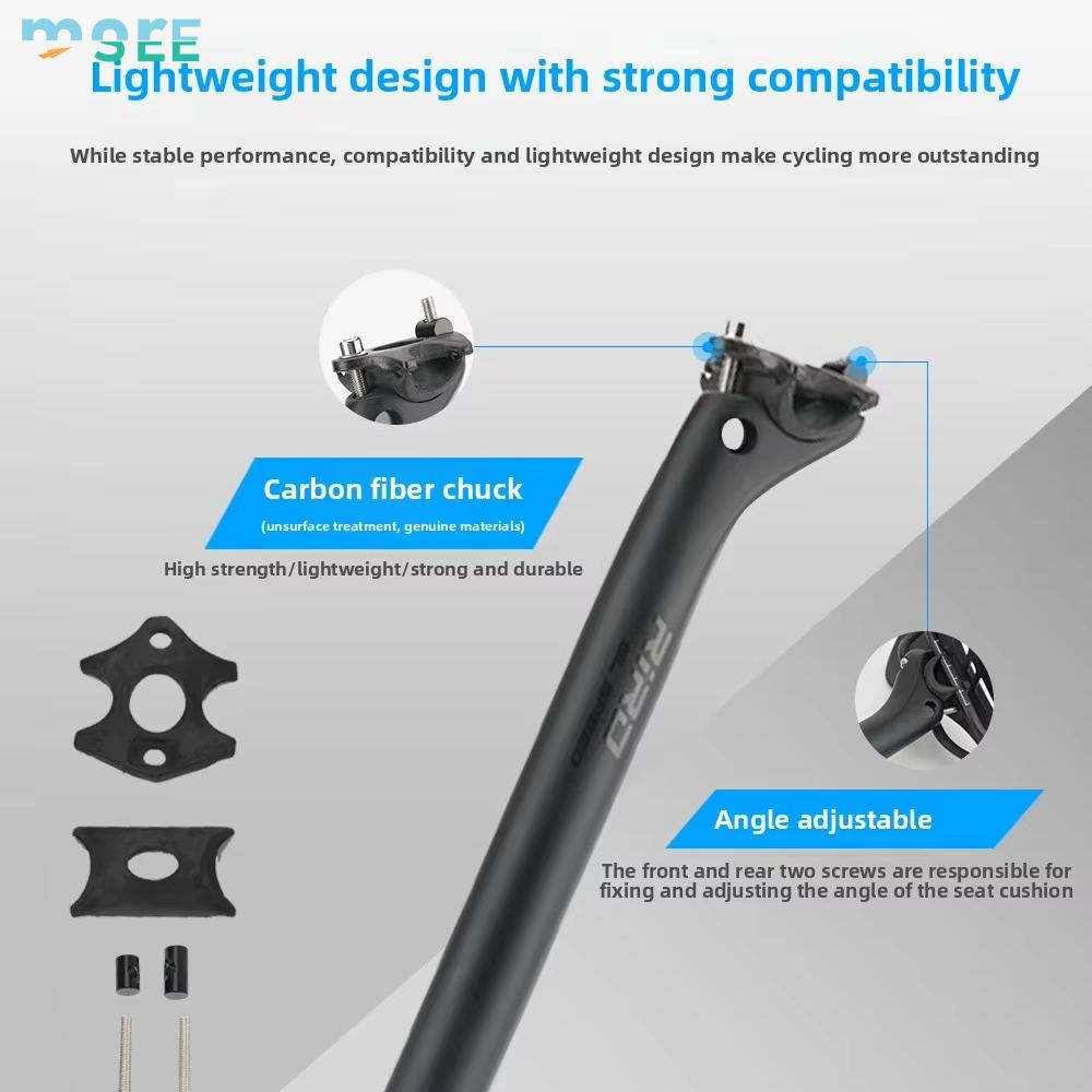 SeeMore UD 3K Carbon Bike Seatpost 27.2/30.8/31.6mm Ultralight Bicycle Seat Post Bike Seat Tube for Road MTB Fixed Gear Bikes