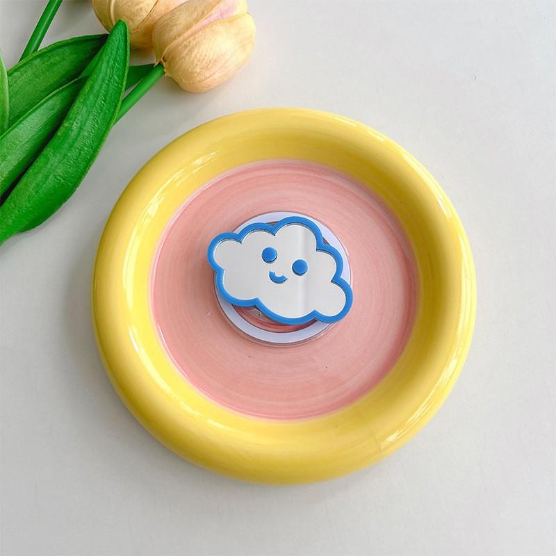 Cloud Mirror Mobile Phone Airbag Holder Magnetic Suction Stretchable Cute Portable Niche Makeup Desktop Watching Drama