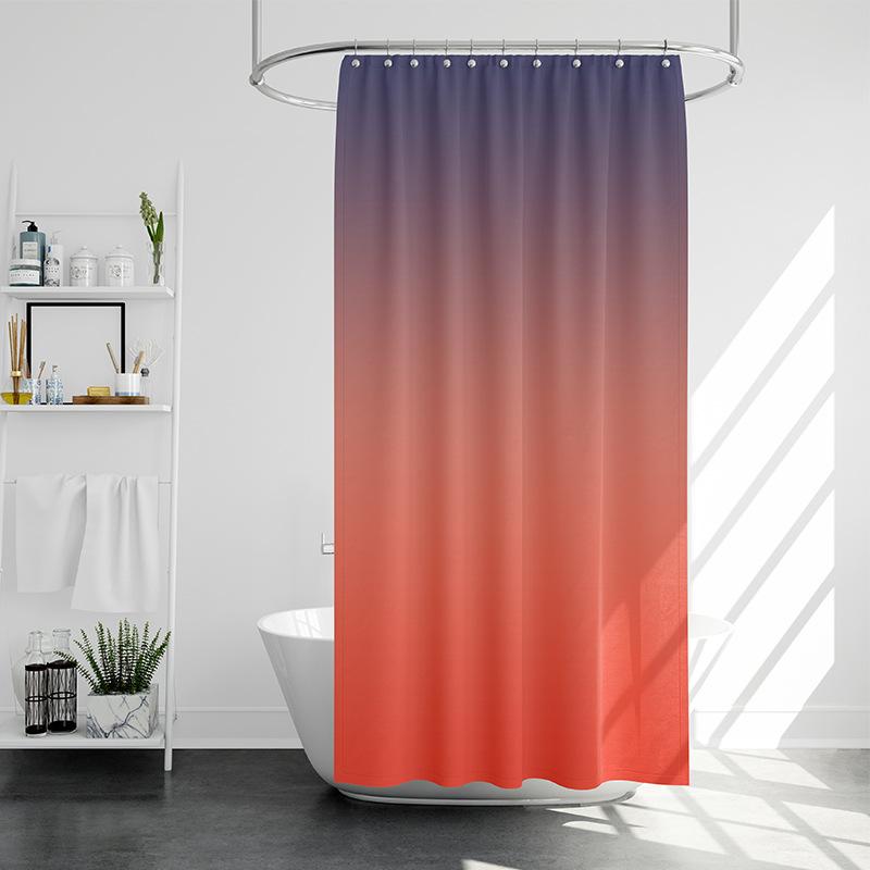 Разве это не скандинавский простой градиент, занавеска для душа, ванная комната, дверь, перегородка, занавеска, ткань из полиэстера, водонепроницаемая и устойчивая к плесени